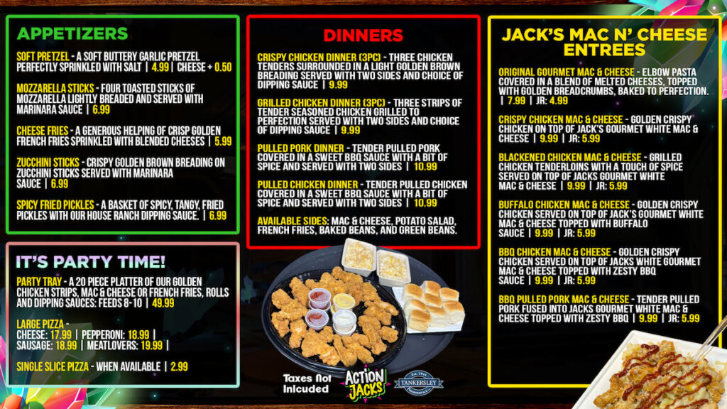 Dig In Food Menu 1 Action Jack's