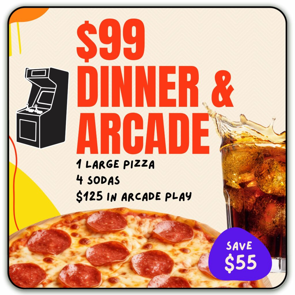 Action Jack's $99 dinner & arcade deal