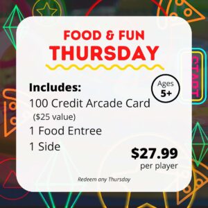 Food & Fun Thursdays - arcade pizza