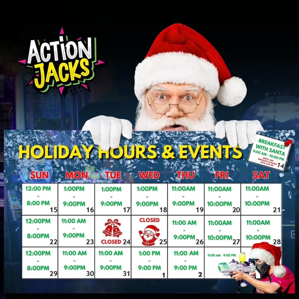 Action Jacks Holiday Hours 2024