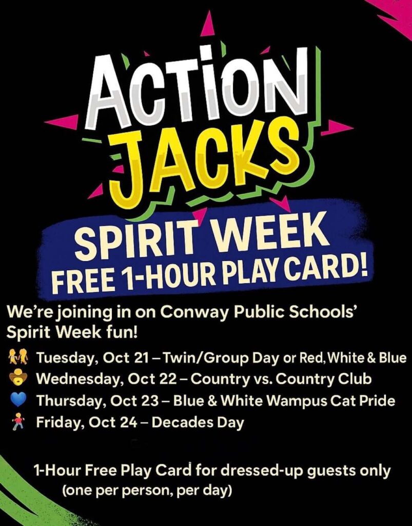 Action Jacks Spirit Week 2025 themes