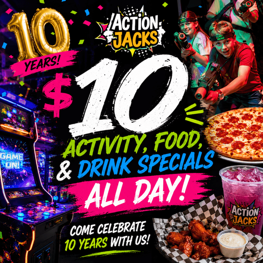 Jacks 10 year anniversary $10 deal